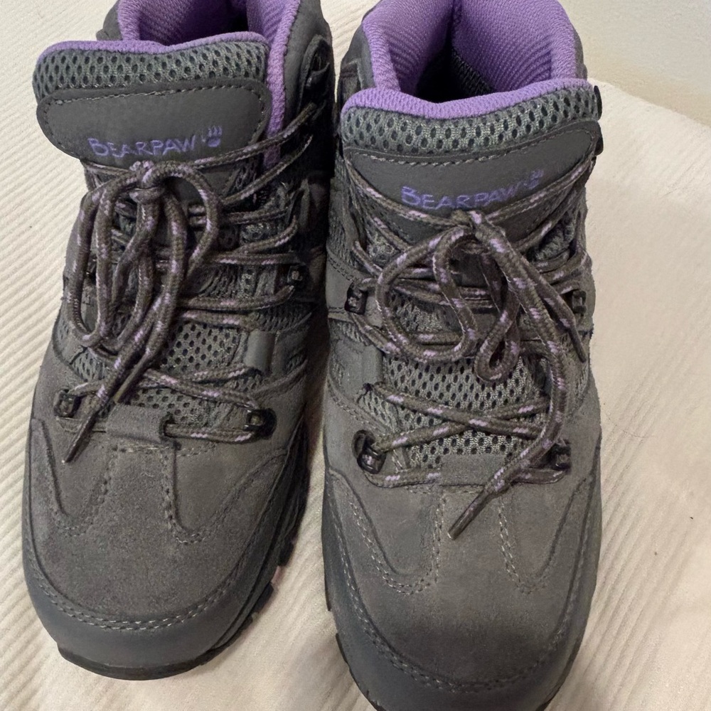 BearPaw Charcoal and Lavender Outdoor Boots